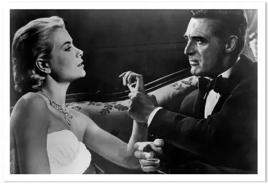 Cary grant et grace kelly - photos noir et blanc célébrités