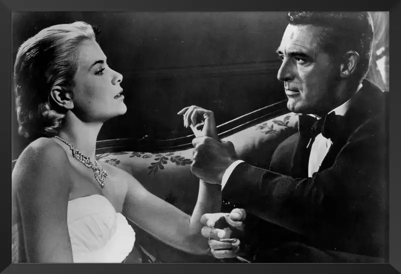 Cary grant et grace kelly - photos noir et blanc célébrités