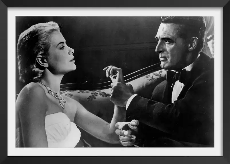 Cary grant et grace kelly - photos noir et blanc célébrités