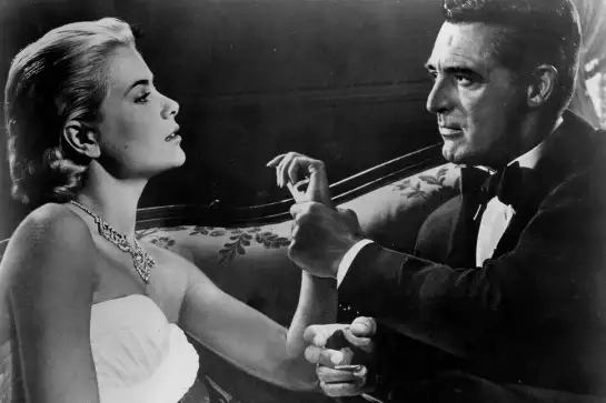 Cary grant et grace kelly - photos noir et blanc célébrités