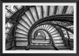 Affiche Deco Circular staircase - poster style industriel