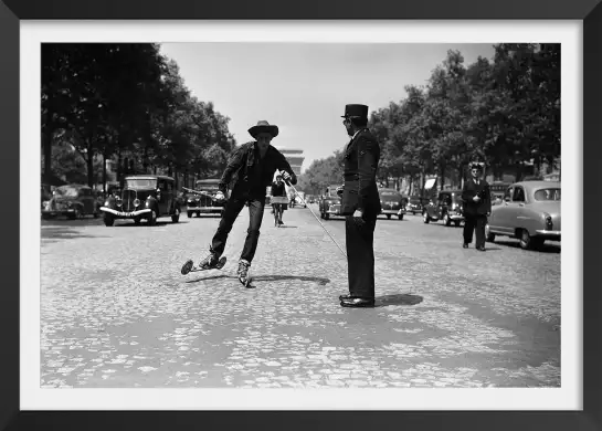 Insolite - champs elysée - poster paris vintage