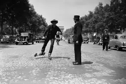 Insolite - champs elysée - poster paris vintage