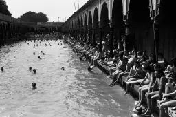 Piscine deligny - poster paris vintage