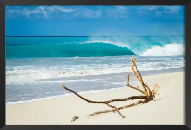 Plage de sable blanc - tableaux mer