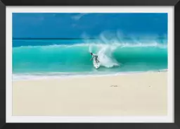 Plage et surfeur - poster surf