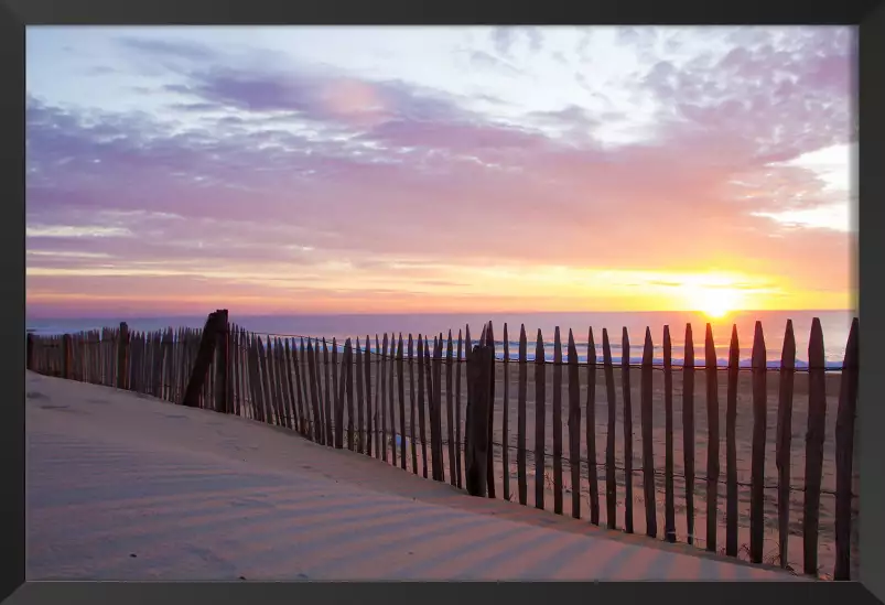 Balade au coucher du soleil - tableaux mer