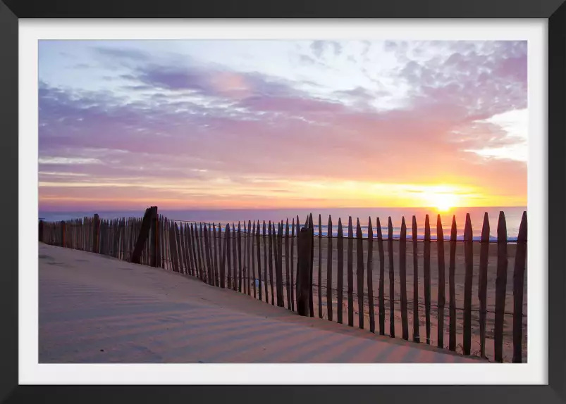 Balade au coucher du soleil - tableaux mer