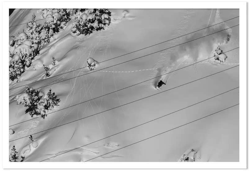 Traces snowpowder - affiche ski