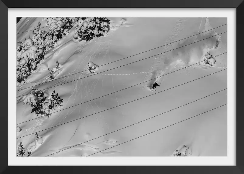 Traces snowpowder - affiche ski