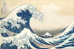 Hokusai - La vague de kanagawa - tableau celebre