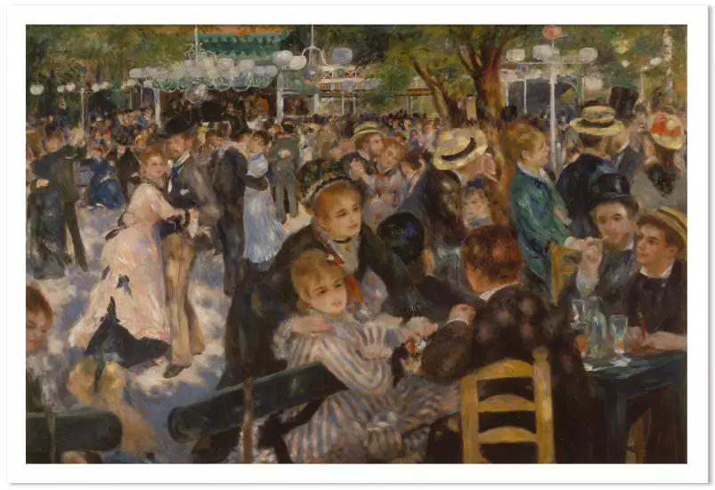 Le bal du moulin -Auguste Renoir - tableau celebre