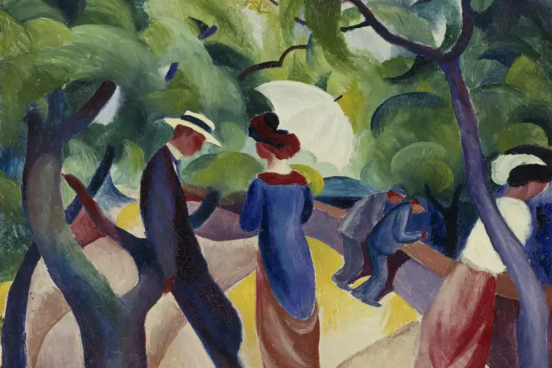 Promenade - Macke August - tableau celebre