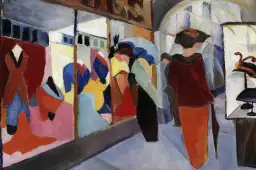 August macke - La boutique de mode - tableau celebre