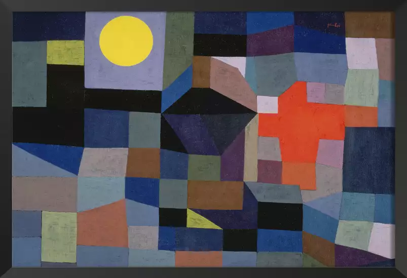 Klee- Feu par pleine lune - tableau celebre