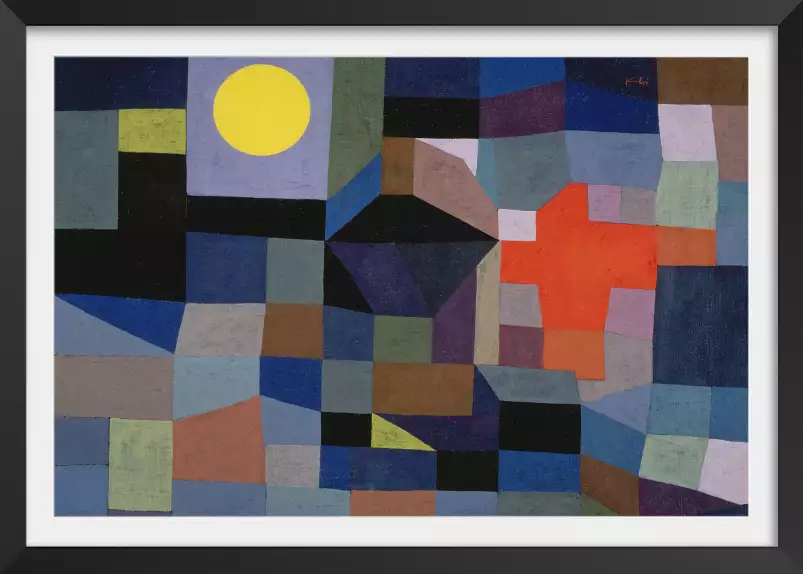 Klee- Feu par pleine lune - tableau celebre