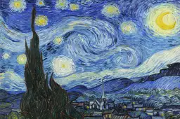 La nuit etoilée - Vincent Van gogh - tableau celebre