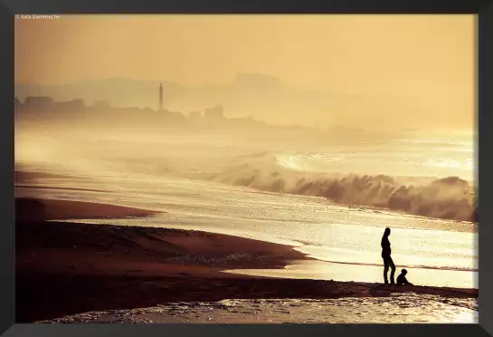 Plage anglet - affiche paysage ocean