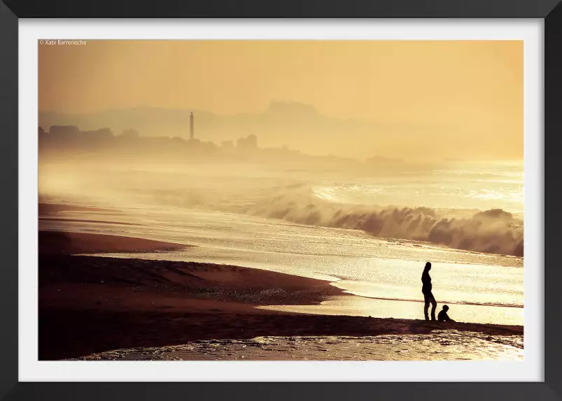 Plage anglet - affiche paysage ocean