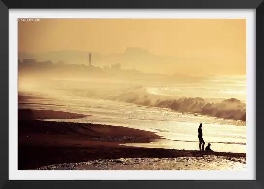 Plage anglet - affiche paysage ocean