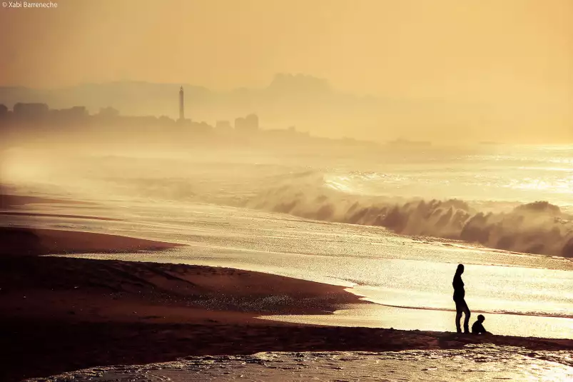 Plage anglet - affiche paysage ocean