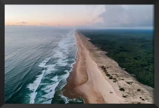 Les landes vue du ciel - affiche sud ouest