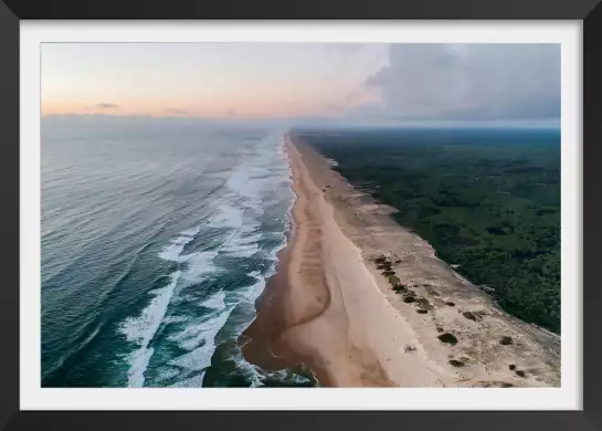 Les landes vue du ciel - affiche sud ouest