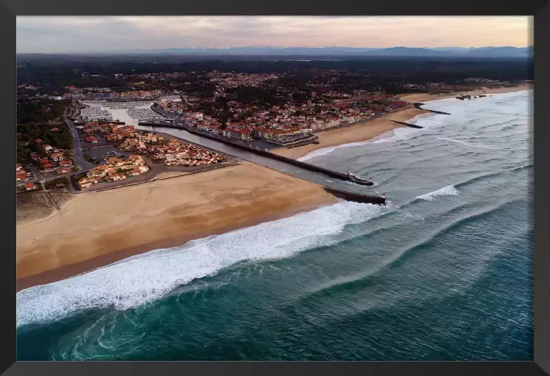 Capbreton photo de drône - affiche pahre