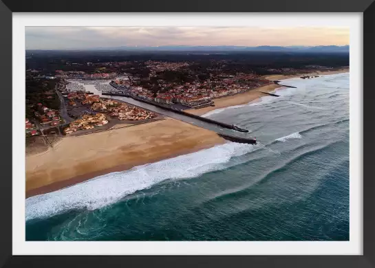 Capbreton photo de drône - affiche pahre