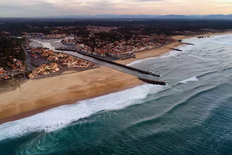 Capbreton photo de drône - affiche pahre