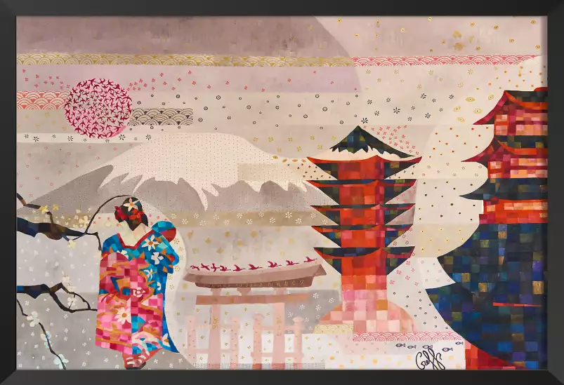 Japon et traditions - affiche monde