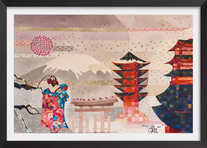 Japon et traditions - affiche monde