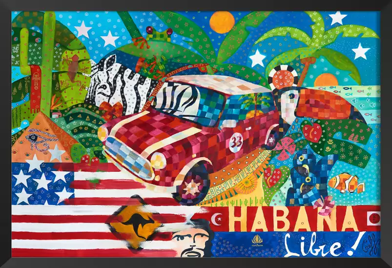 Ambiance cubaine - affiche monde