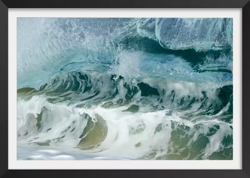 Surf zoom sur le shore break - tableau mer Surf zoom sur le shore break - tableau mer