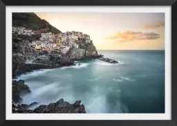 Manarola les cinque terre - tableau bord de mer