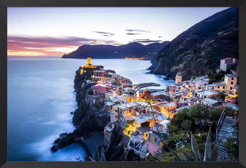 Vernazza italie - tableau bord de mer