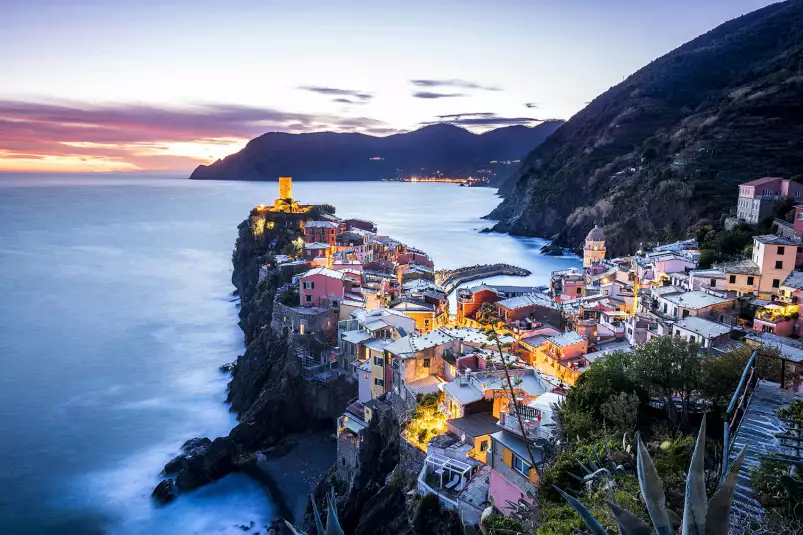 Vernazza italie - tableau bord de mer