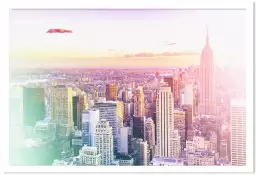 New york pastel - affiche ville