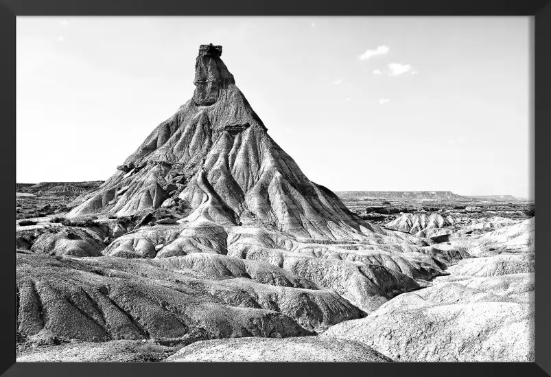 Bardenas piton - poster noir et blanc