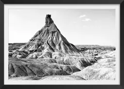 Bardenas piton - poster noir et blanc