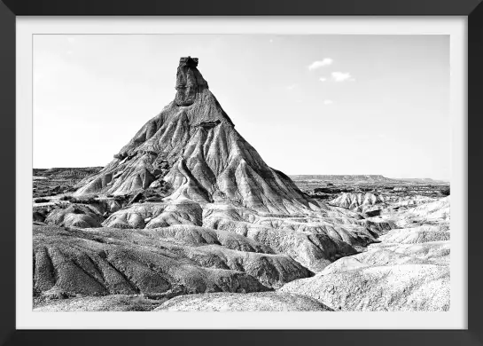 Bardenas piton - poster noir et blanc