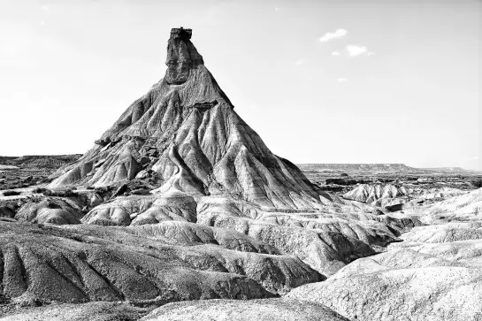 Bardenas piton - poster noir et blanc