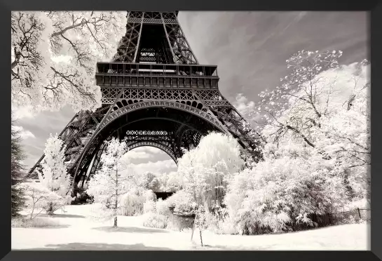 Winter white la tour eiffel - tableau paris