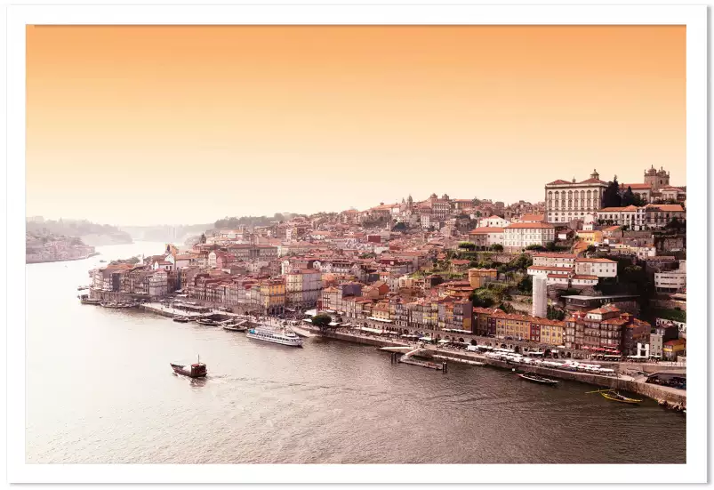 Porto vue du Douro - affiche ville du monde