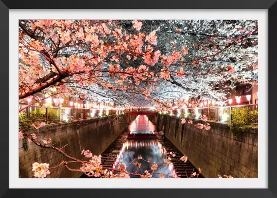 Cerisiers et hanami à tokyo - tableau japon