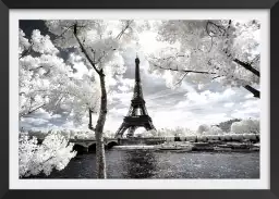 Tour Eiffel blanche - tableau paris