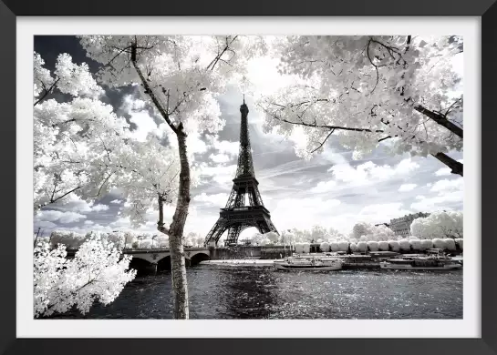 Tour Eiffel blanche - tableau paris