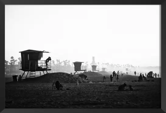 Life guard black california - poster ocean