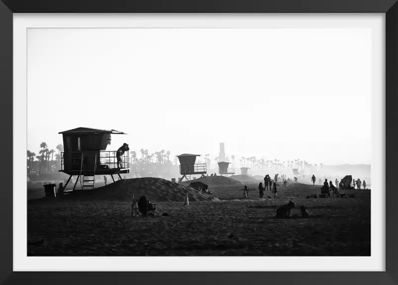 Life guard black california - poster ocean