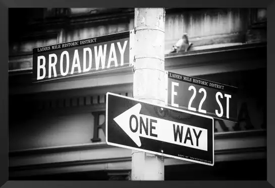 Gros plan sur broadway - poster de new york